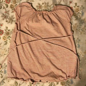 Babe & Tess Red Stripes Romper - 9M